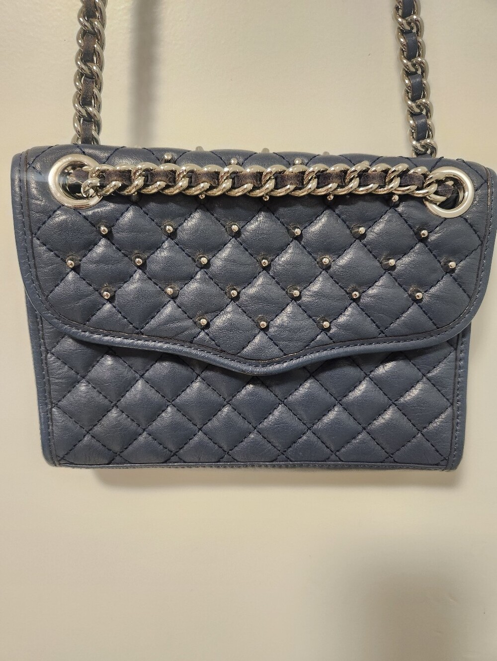 Rebecca Minkoff Leather Quilted And Studded Handbag